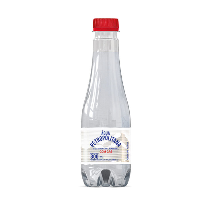 Água Mineral com Gás Petropolitana 300ml - 12 unidades