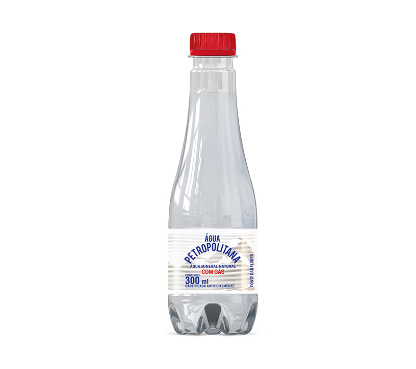 Água Mineral com Gás Petropolitana 300ml - 12 unidades