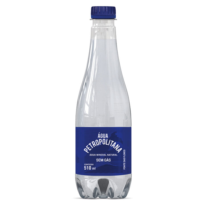 Água Mineral sem Gás Petropolitana 510ml - 12 unidades