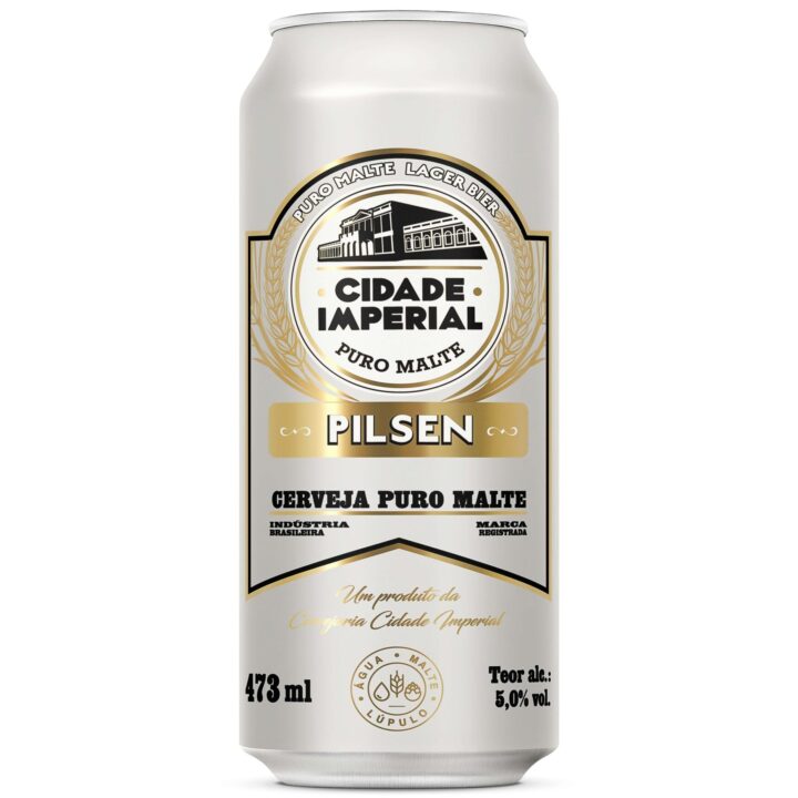 Cerveja Cidade Imperial Pilsen Lata 473ml - 12 Unidades