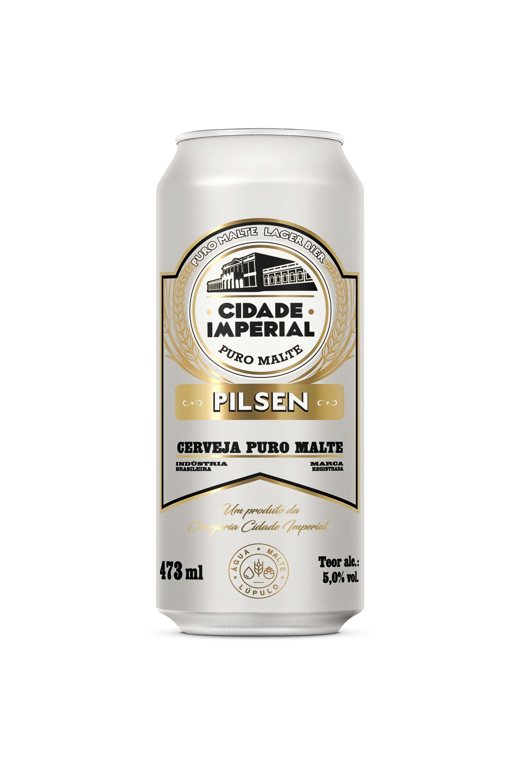 Cerveja Cidade Imperial Pilsen Lata 473ml - 12 Unidades