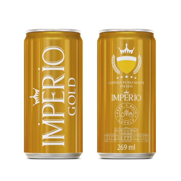 Cerveja Império Gold Lata 269ml - 12 Unidades