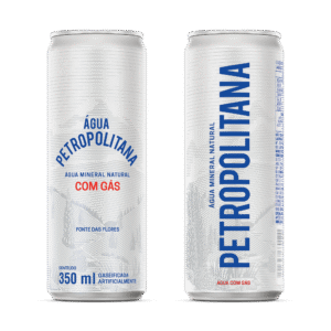 Água Mineral com Gás Petropolitana Lata 350ml - 12 unidades
