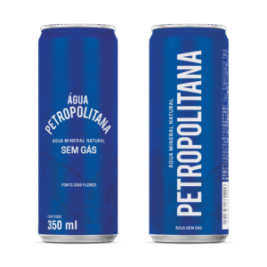 Água Mineral sem Gás Petropolitana Lata 350ml - 12 unidades
