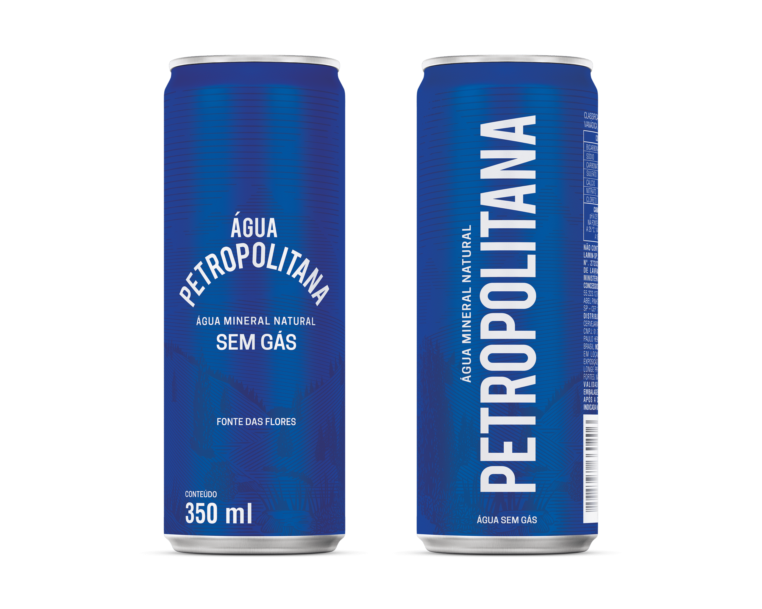 Água Mineral sem Gás Petropolitana Lata 350ml - 12 unidades