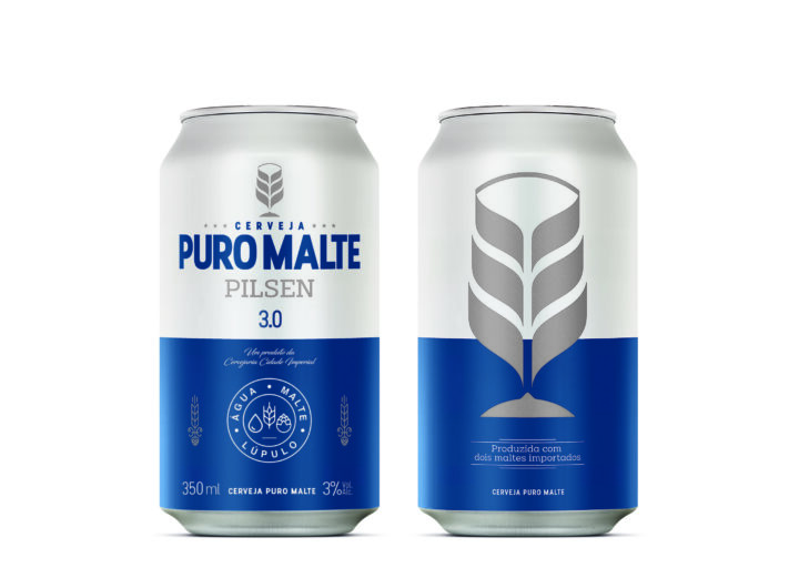 Cerveja Puro Malte Pilsen 3.0 Lata 350ml - 12 Unidades