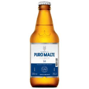 Cerveja Puro Malte Pilsen 3.0 Garrafa 300ml - 24 Unidades