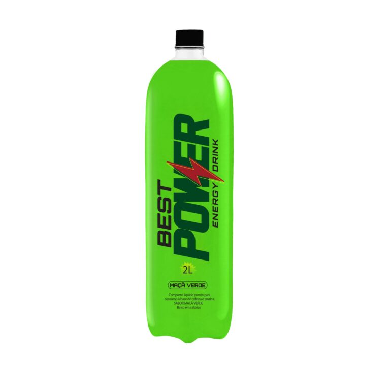 Best Power Energy Drink Maçã Verde Garrafa 2L - 6 Unidades