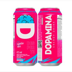 Dopamina Energy Drink Algodão Doce - Zero Açúcar - Lata 473ml - 6 Unidades