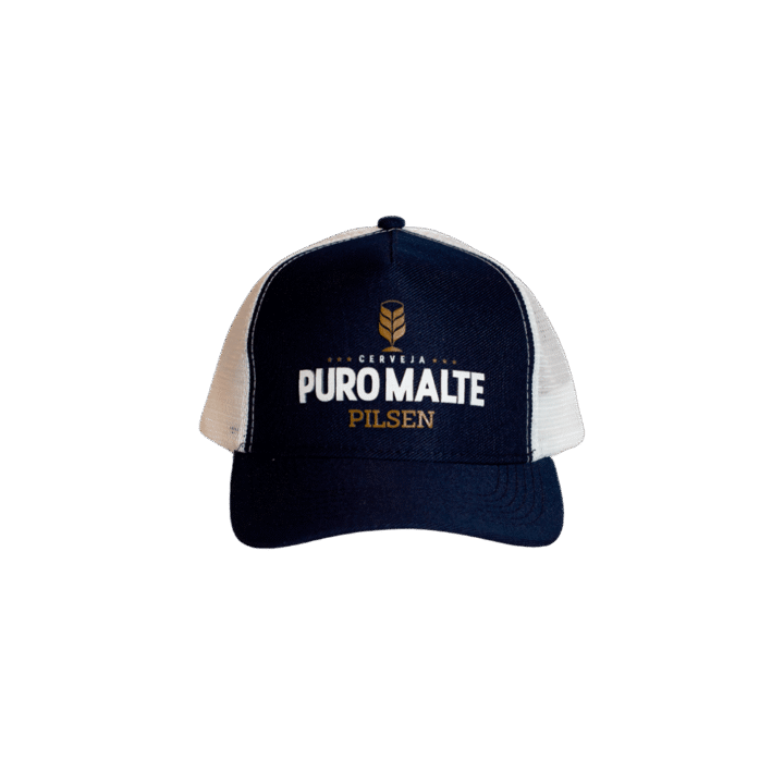 Boné Puro Malte - Azul e Branco - 1 unidade (Frete não incluso)