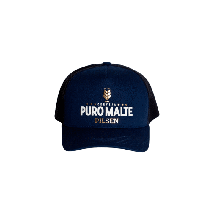 Boné Puro Malte Metalizado Azul - 1 unidade (Frete não incluso)