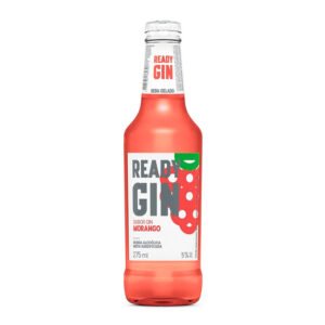 Ready Gin Morango 275ml Garrafa - 6 unidades