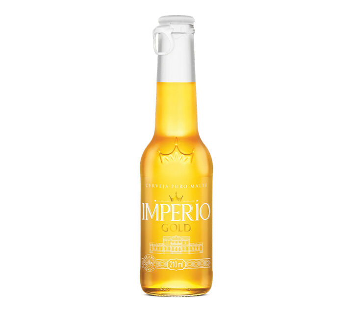Cerveja Império Gold Garrafa 210ml - 18 Unidades