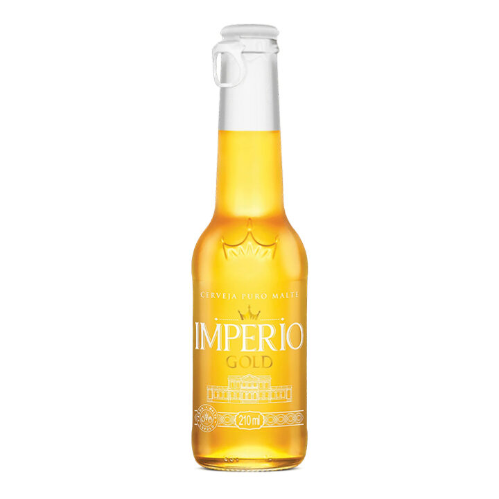 Cerveja Império Gold Garrafa 210ml - 18 Unidades