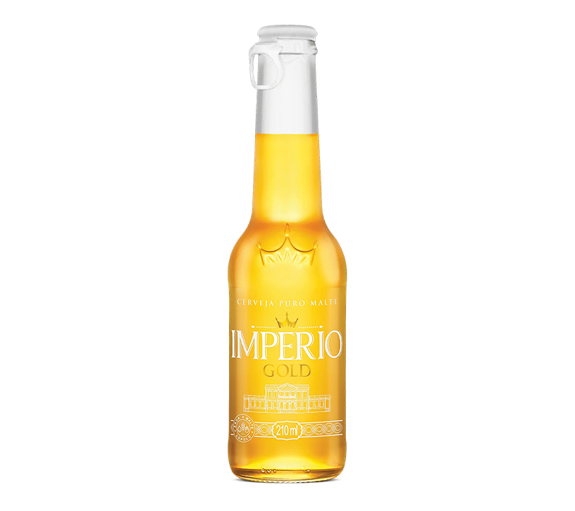 Cerveja Império Gold Garrafa 210ml - 18 Unidades