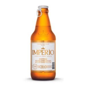 Cerveja Império Pilsen Garrafa 300ml - Descartável - 24 Unidades