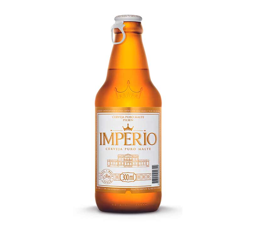 Cerveja Império Pilsen Garrafa 300ml - 24 Unidades