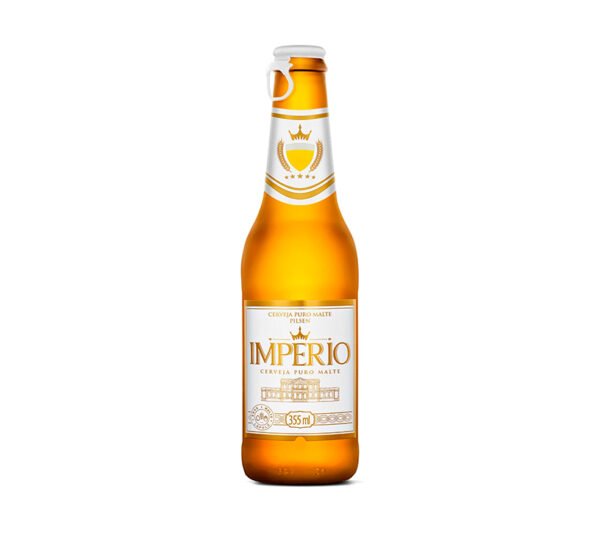 Cerveja Império Puro Malte Pilsen Garrafa 355ml - 12 Unidades