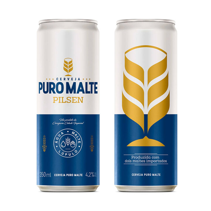 Cerveja Puro Malte Pilsen Lata 350ml - 12 Unidades