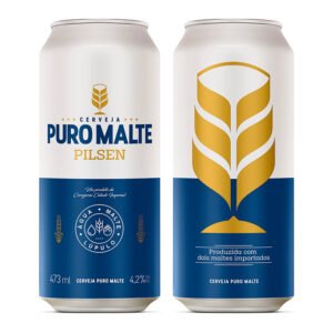 Cerveja Puro Malte Pilsen Lata 473ml - 12 Unidades
