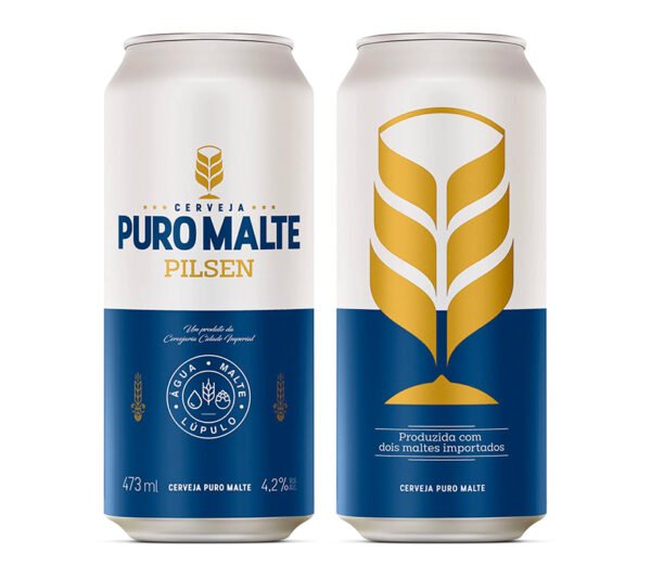 Cerveja Puro Malte Pilsen Lata 473ml - 12 Unidades