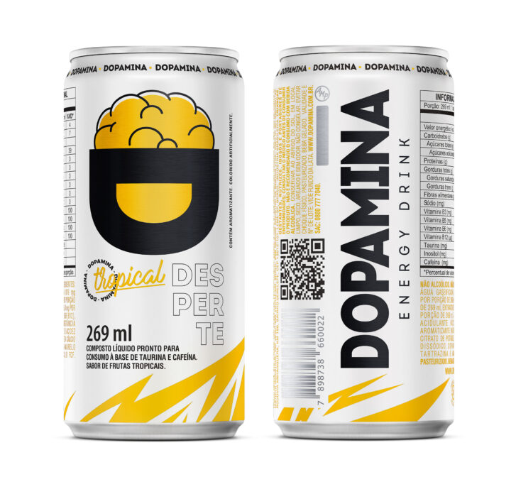 Dopamina Energy Drink Tropical - Lata 269ml - 6 Unidades