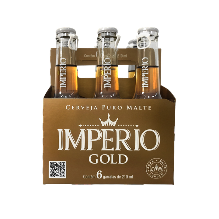 Cerveja Império Gold Garrafa 210ml - Basket - 24 Unidades